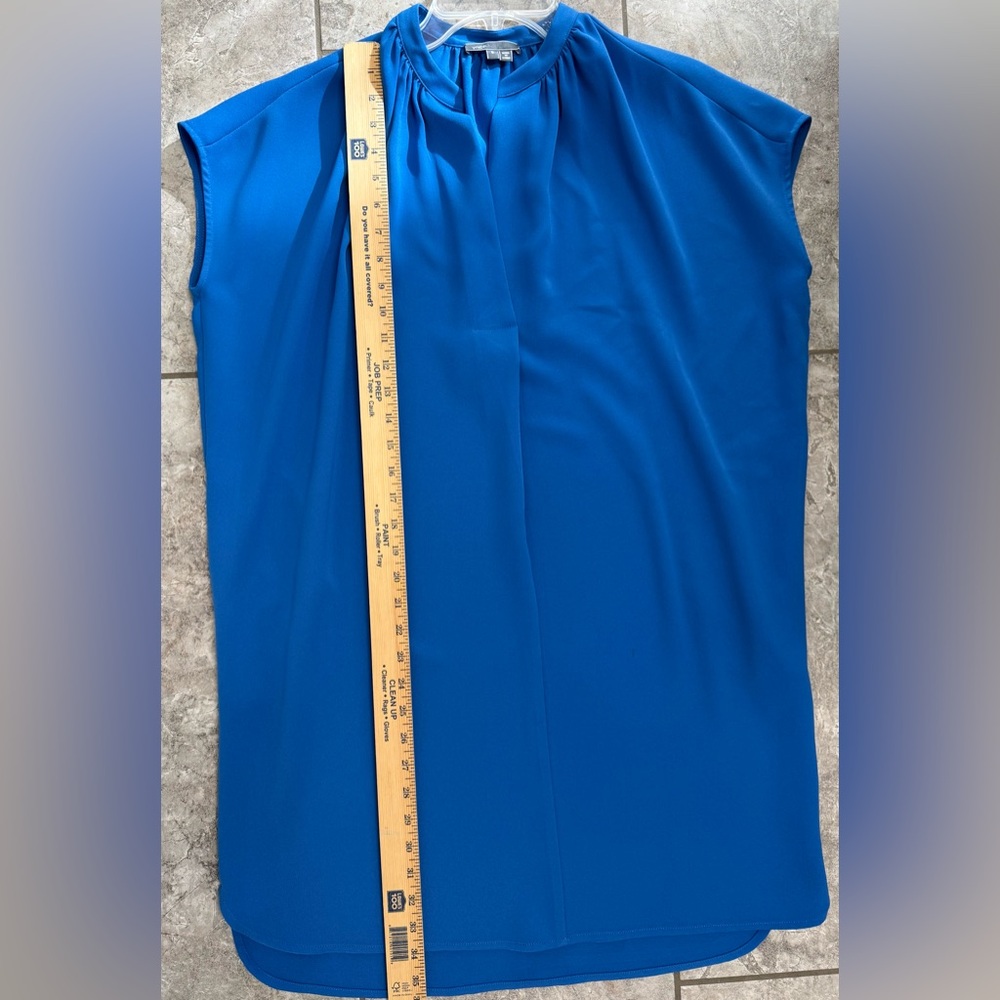 Vince Blue Popover Poplin Dress Sz Small Flaw - Picture 7 of 10